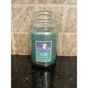 RARE Yankee Candle ISLAND COOLER Large 22oz Jar Candle NEW Blue Green Tropical